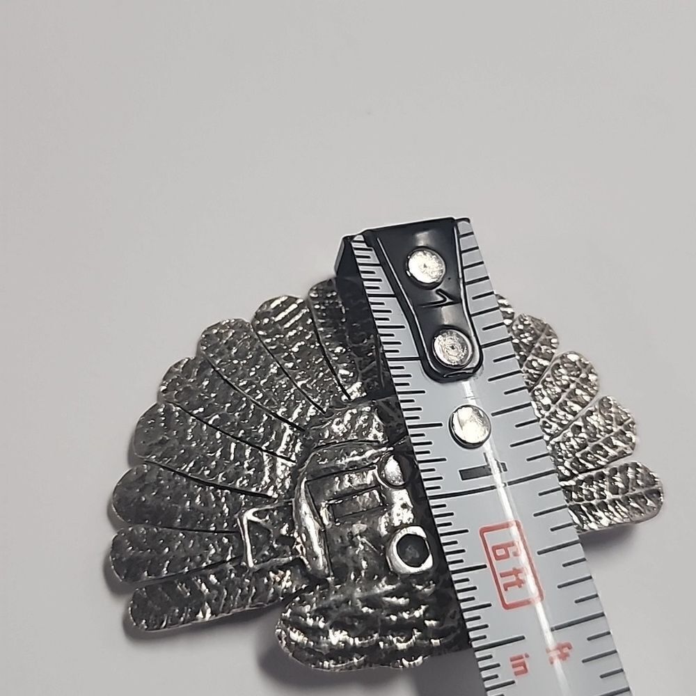 RARE Sterling Kachina Head Dress Brooch Pin Unisex Mens Womens 925 - Picture 8 of 8